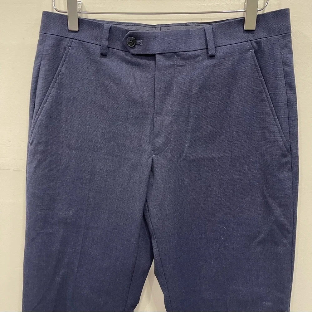 Alfani Slim Fit Navy Blue Trouser Pants Size 30W 30L